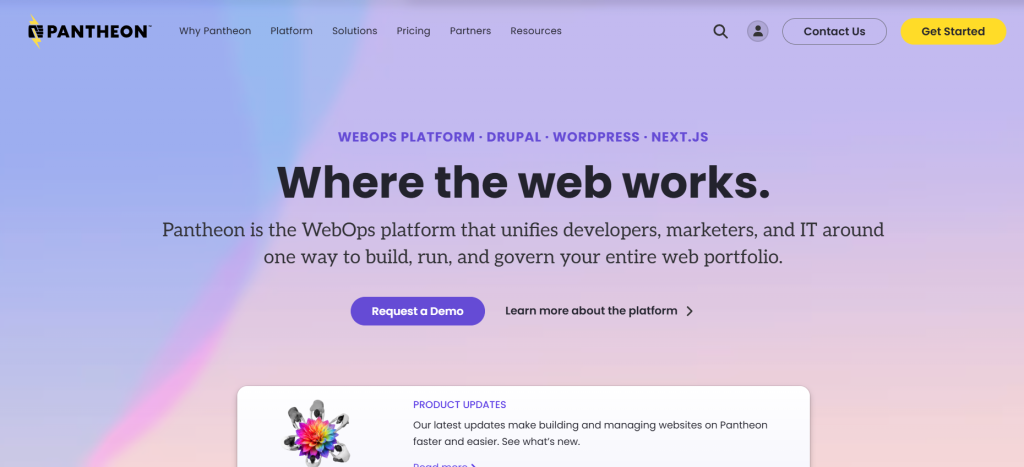 Drupal Hosting in 2026: Pantheon vs DevPanel - Which Platform Is Actually Best for You? 2 Pantheon Home Page